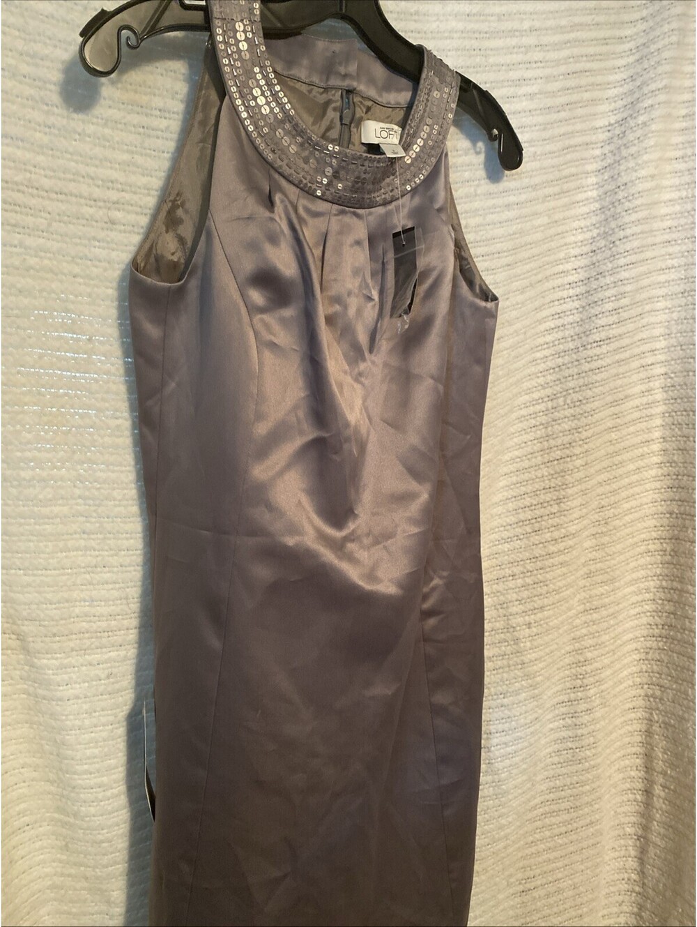 Ann Taylor LOFT NEW NWT $129 Silver Special Occasion Dress Women Size 2